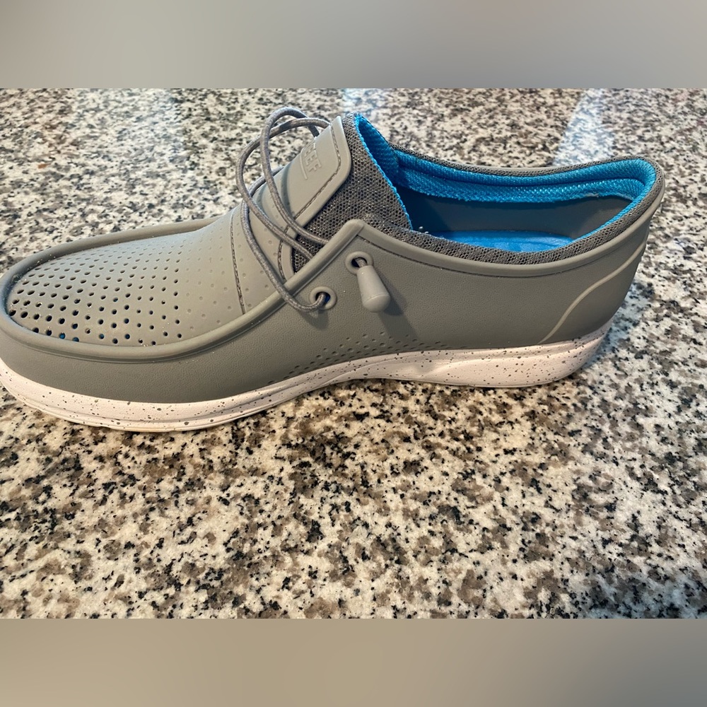 Reef Gray and Blue Men's Boat Shoes